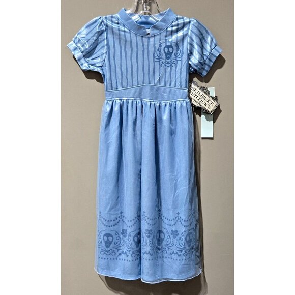 Beetlejuice Girls' Light Blue Full Length Flare Skirt Nightgown - Picture 2 of 9